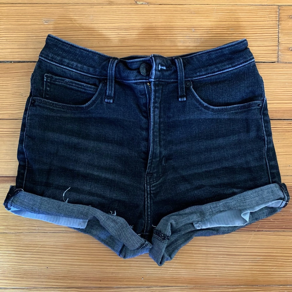 A&F Black High Rise Shorts